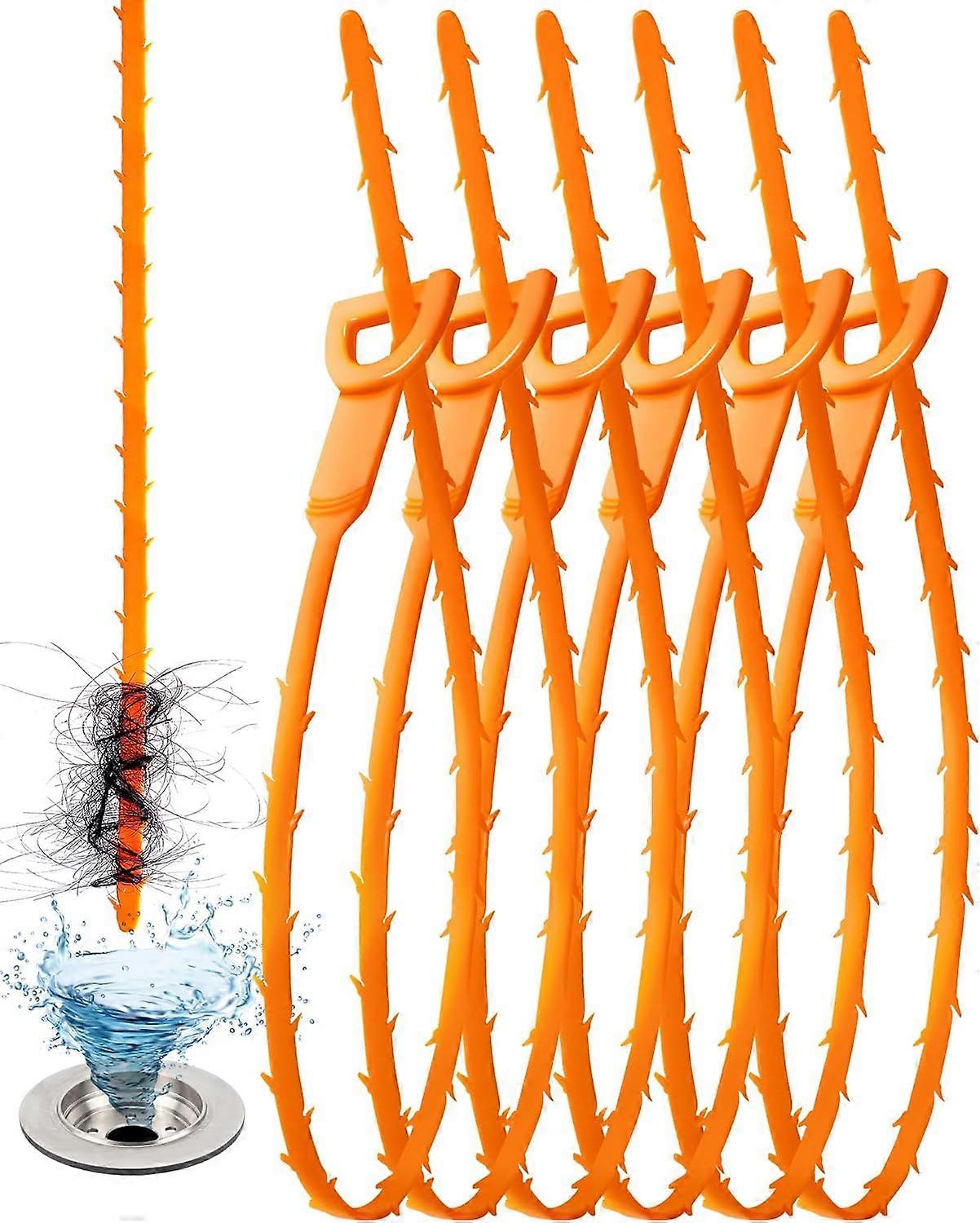 6pcs Drain Clog Remover Tool, Hair Snake Tool Drain Opener, Hair Cather Shower Drain Tool, Drain Auger Hair Cleaning Tool for Shower Kitchen Sink