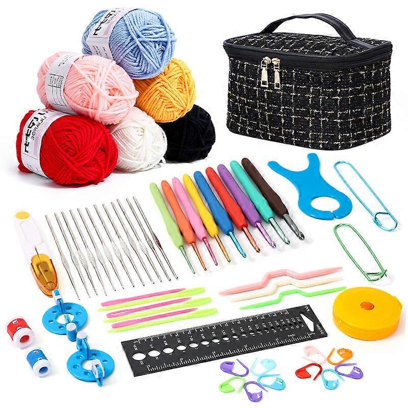 Crochet Kit for beginners diy knitting tool Crochet wool multi-accessory material kit