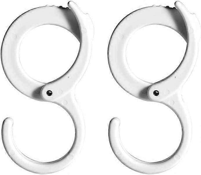 2PCS S Shape Buckle Hook for Clothes Bags White