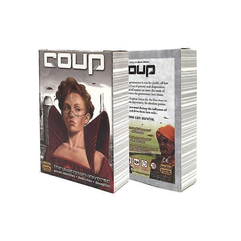 Full English coup party board game strategy cards  for party family board game card games and with Guidebook