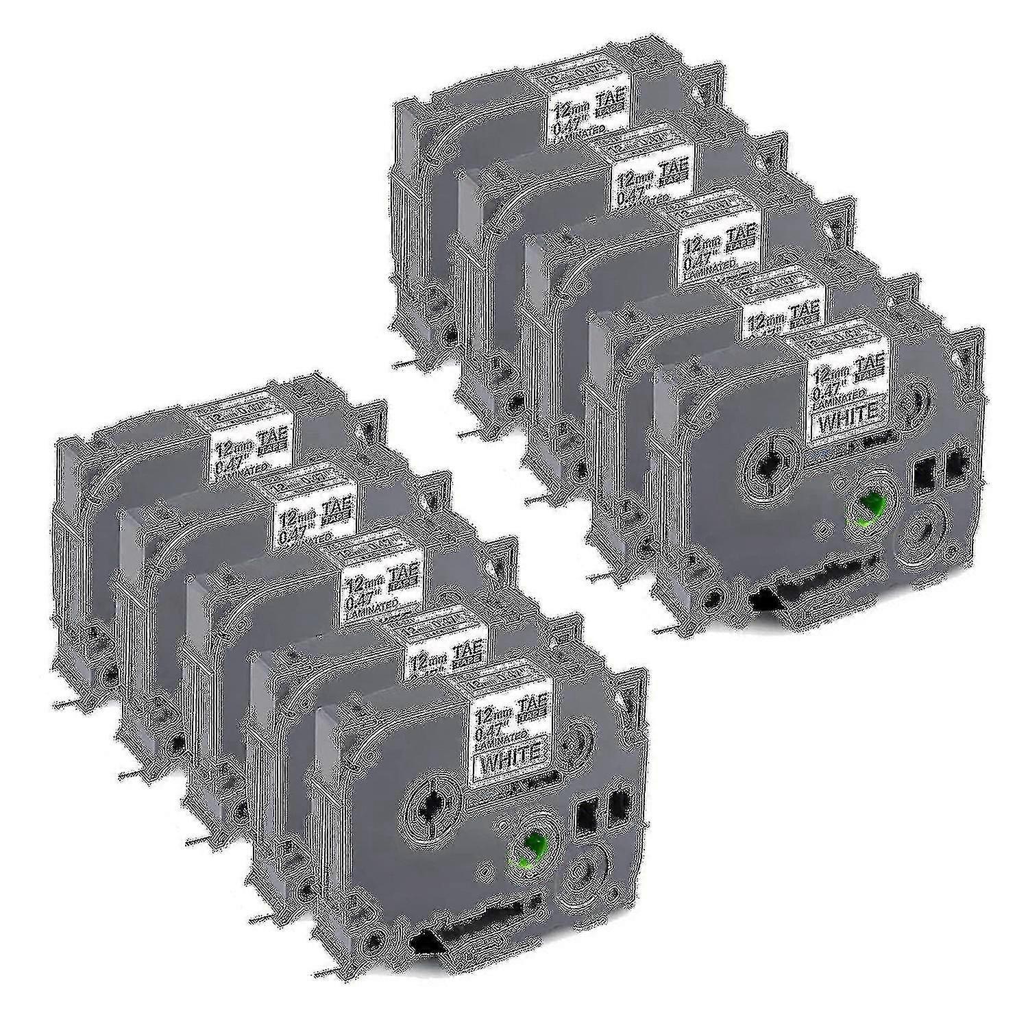 10 חבילה P מגע תווית יצרן קלטת תחליף לאח Tze-231 Tze קלטת 12 מ"מ 0.47 לבן למינציה