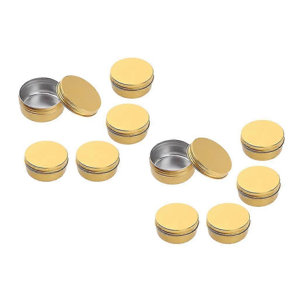 10pcs Empty Makeup Aluminium Pot Jar Tin Lip Balm Container Case Box 50ml