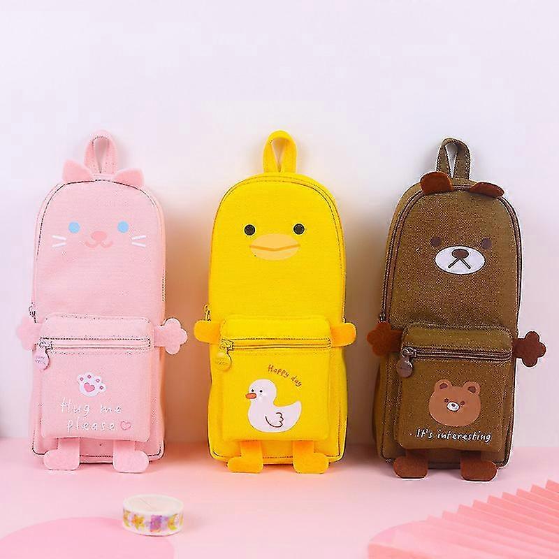 Pencil Case Large Capacity Stationery Case Student Multifunctional Simple Canvas Cute Bag