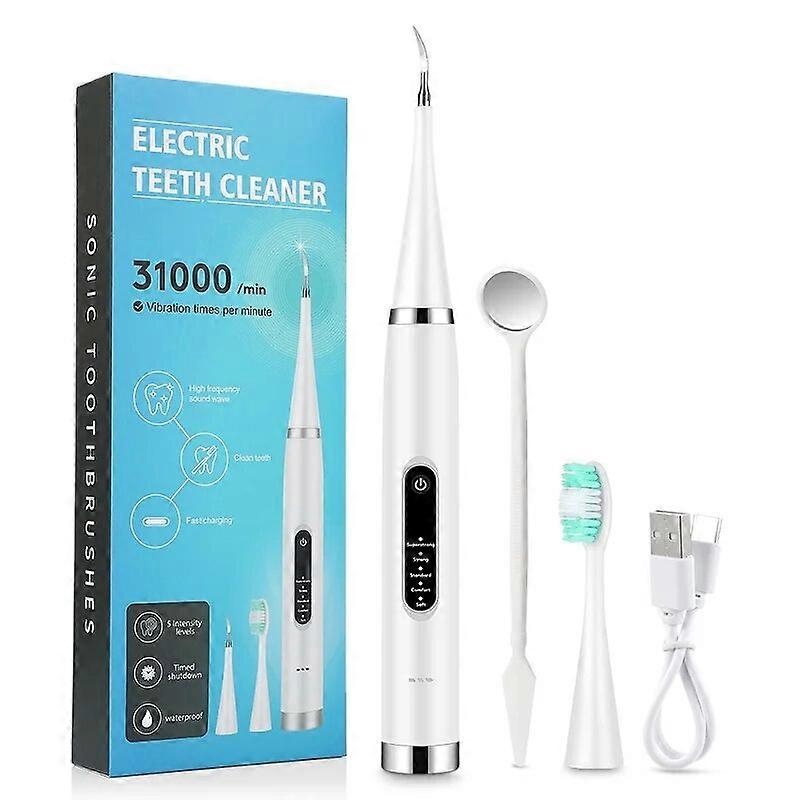 Electric Teeth Toothbrush 5 Modes Dental Scaler Tooth Whitening Toothbrushes USB Rechargeable IPX6 Waterproof Tartar Remove