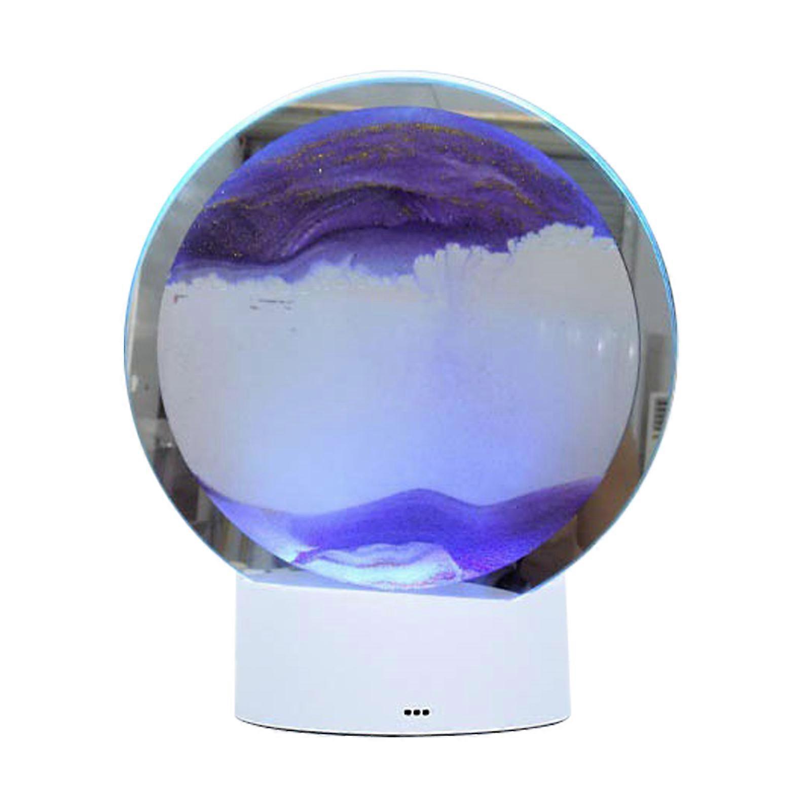 3D Moving Sand Art Desk Lamp 7.87 Inch 360 15ml Rotating Hourglass Decorative
