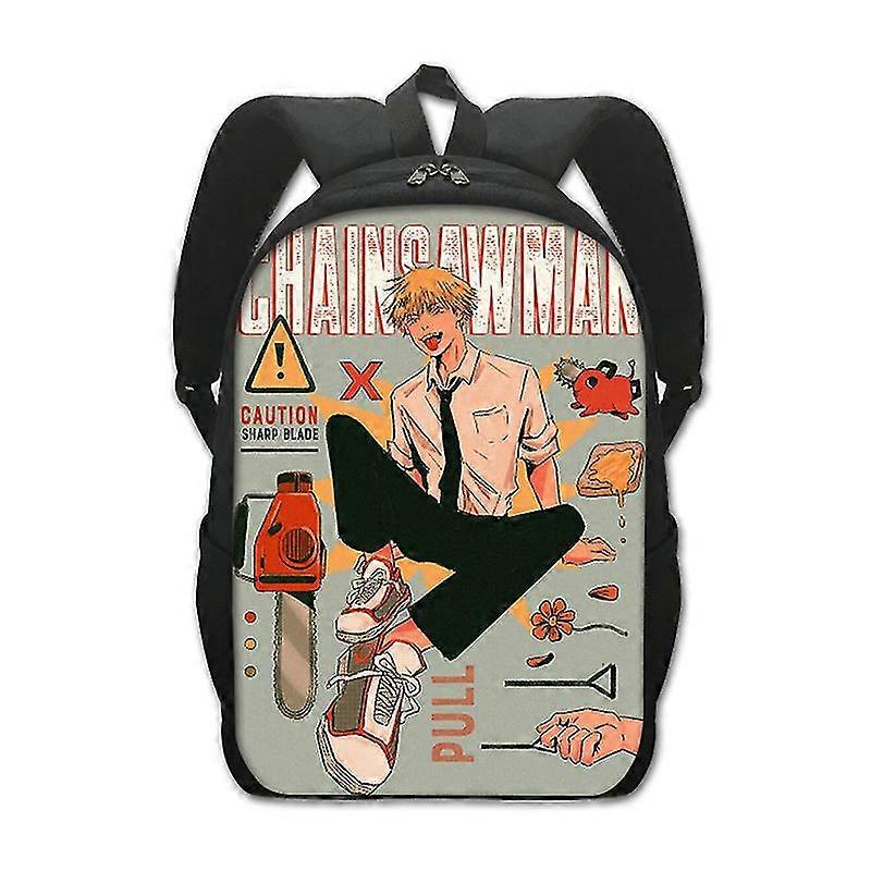 Tronçonneuse Homme Anime Cartable Tronçonneuse Homme Créatif Polyester Confortable Sac À Dos