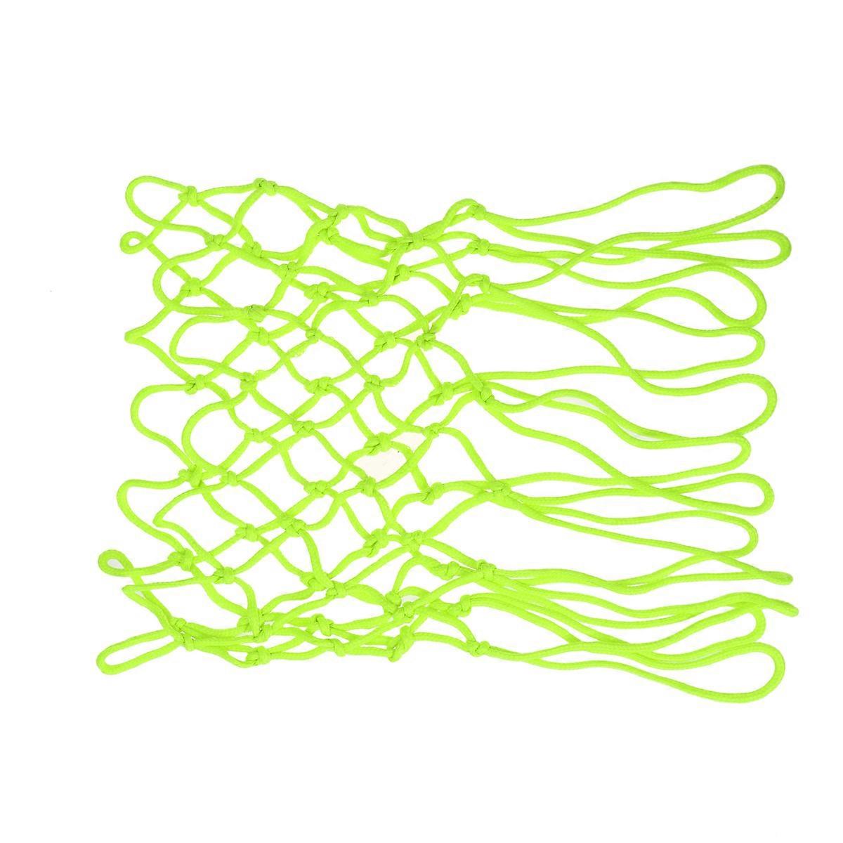 Night Glowing Luminous Basketball Net Nylon Braided Standard Professional Basketball Net Heavy Duty Thick Net Basketball Net (Green)