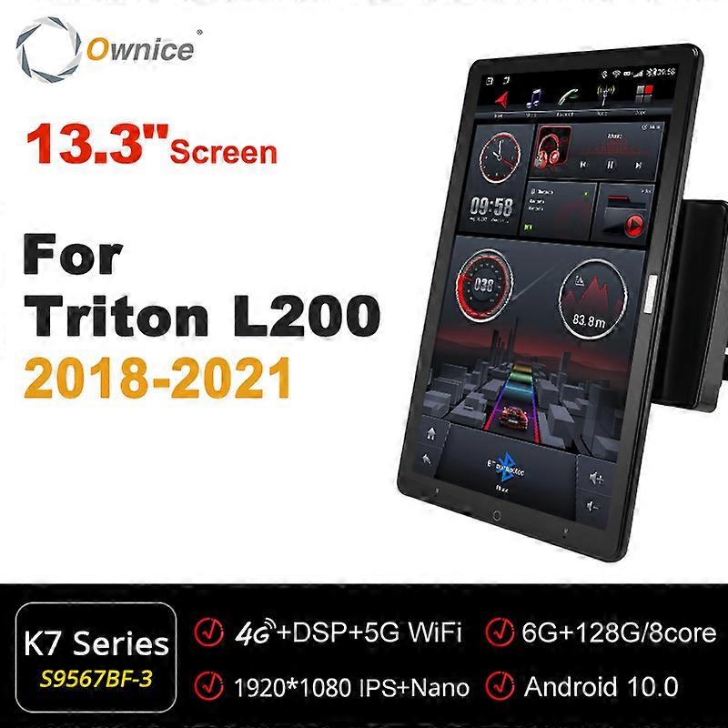 1920 * 1080 IPS DSP Android 10.0 pour Mitsubishi Triton L200 2015-2020 Car Radio Vidéo Audio13.3 '' Rotatif 6G 128G Tesla Style