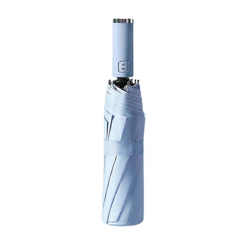 Sun Umbrella, Portable Travel Umbrellas, Small And Lightweight With Uv Protection Folding Auto Open For Windproof Beach Outdoor(baby Blue)