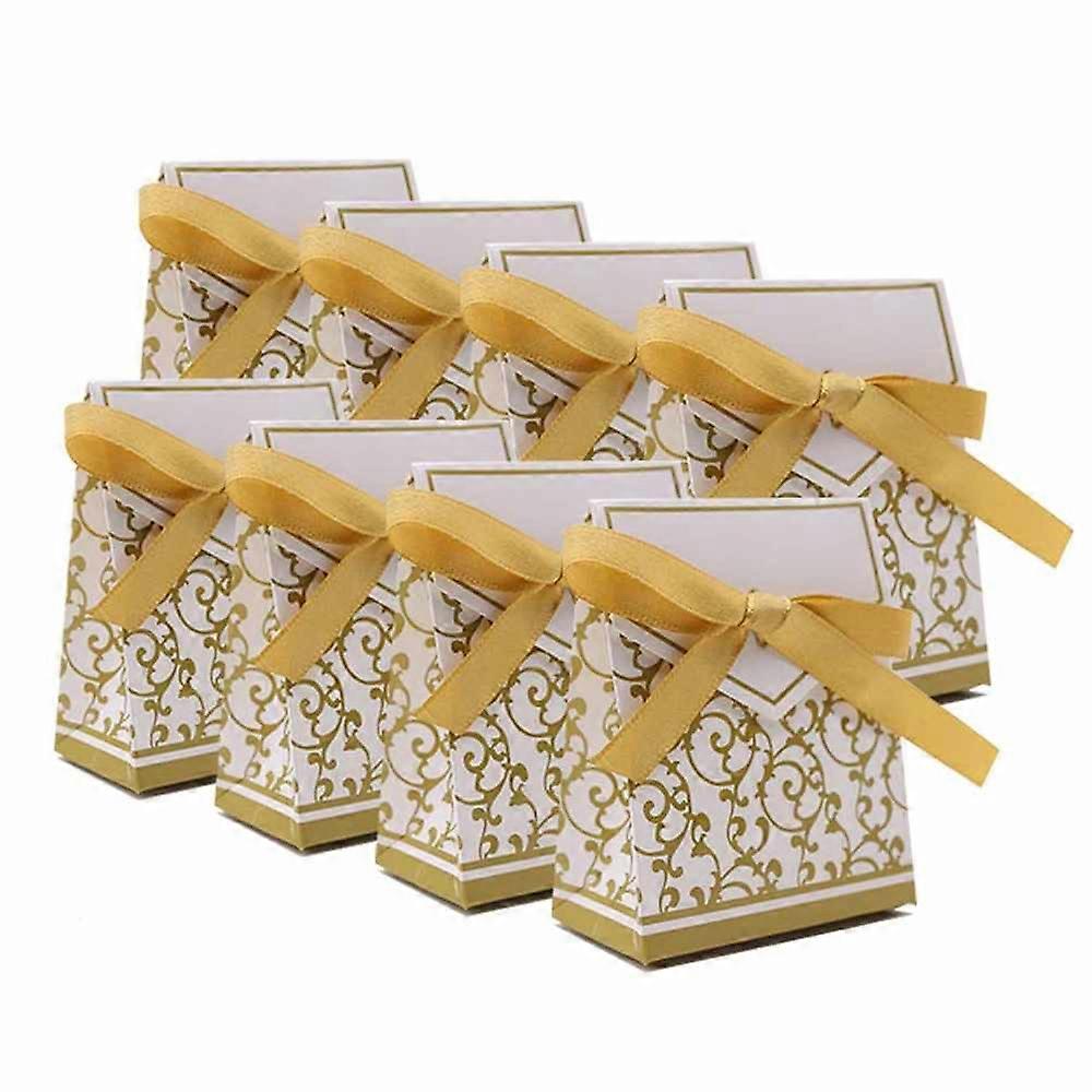 Candy Boxes, Gift Boxes With Gift Ribbons Candy Bag Cake Box 50 Pcs