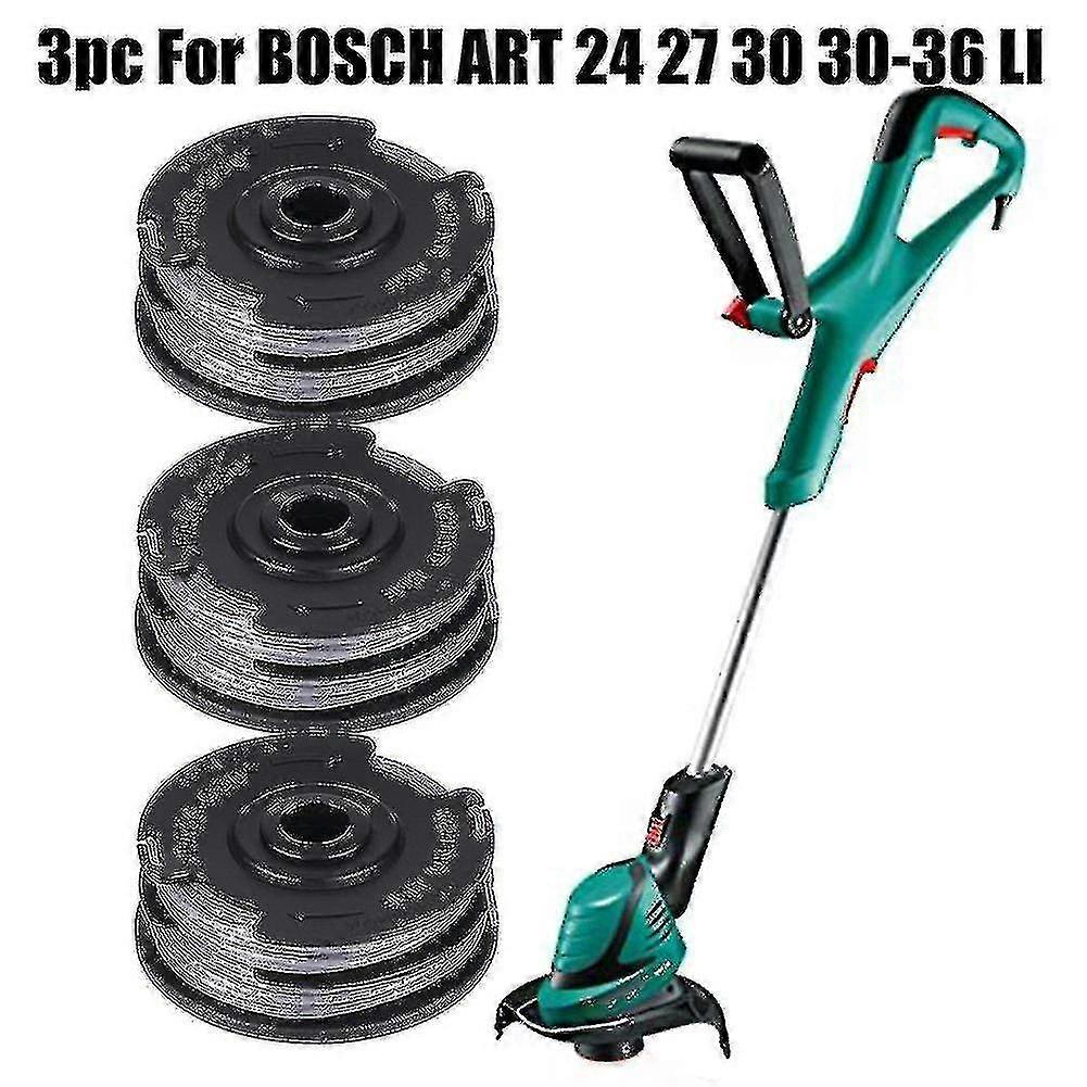 3PC لبوش الفن 24 27 30 30-36 لي ستريمر المتقلب قطع خط بكرة تغذية 6m 1.6mm حديقة أداة استبدال قطع الغيار