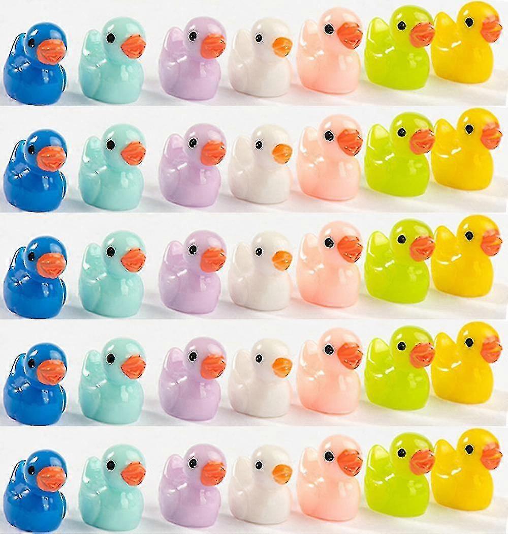 Mini Yellow Ducks Ducklings Tiny Duckies Garden Landscape Aquarium Dollhouse Potted Plants Decoration