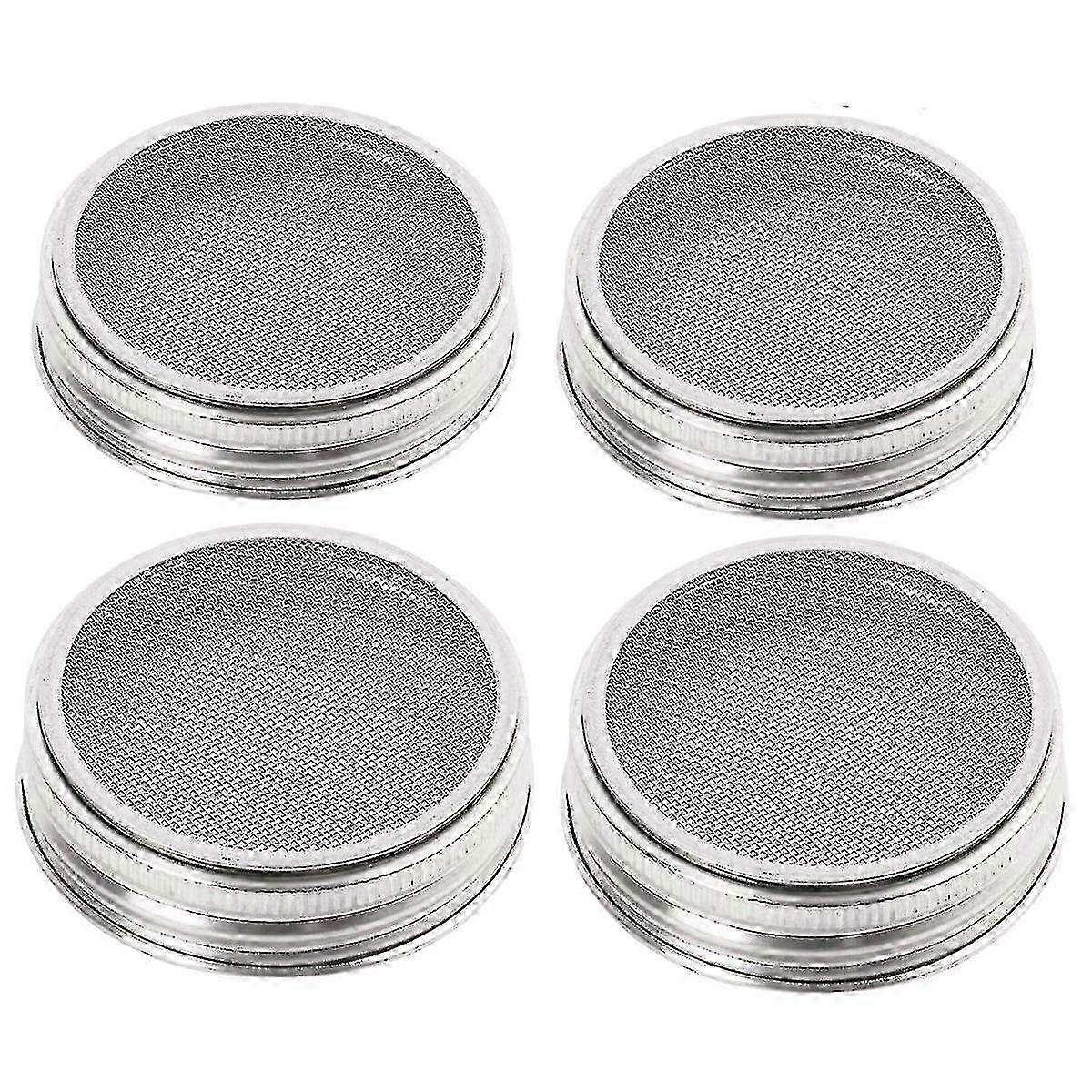 4pcs Stainless Steel Lids, Mason Jar Sprouting Kit Lids, For Growing Broccoli, Alfalfa, Salad Sprouts And More
