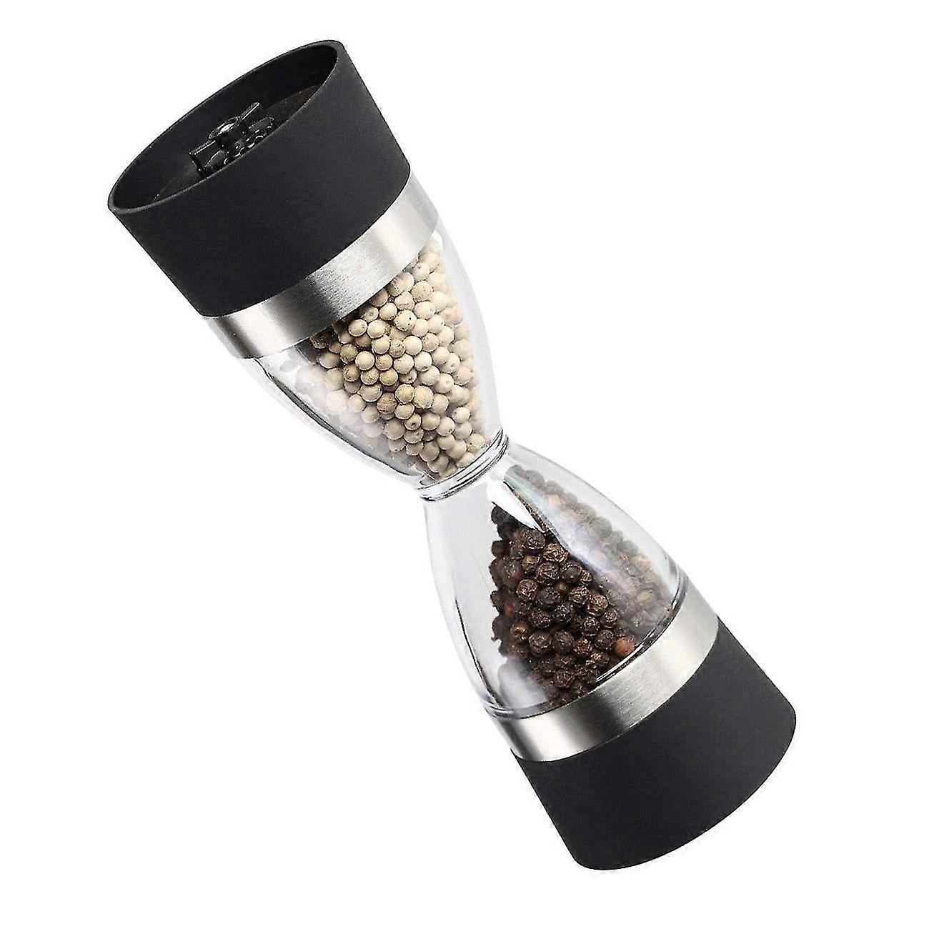 1 Piece Grinder Set, Dual Use Salt and Pepper Shaker Transparent and Visible Spice Mill