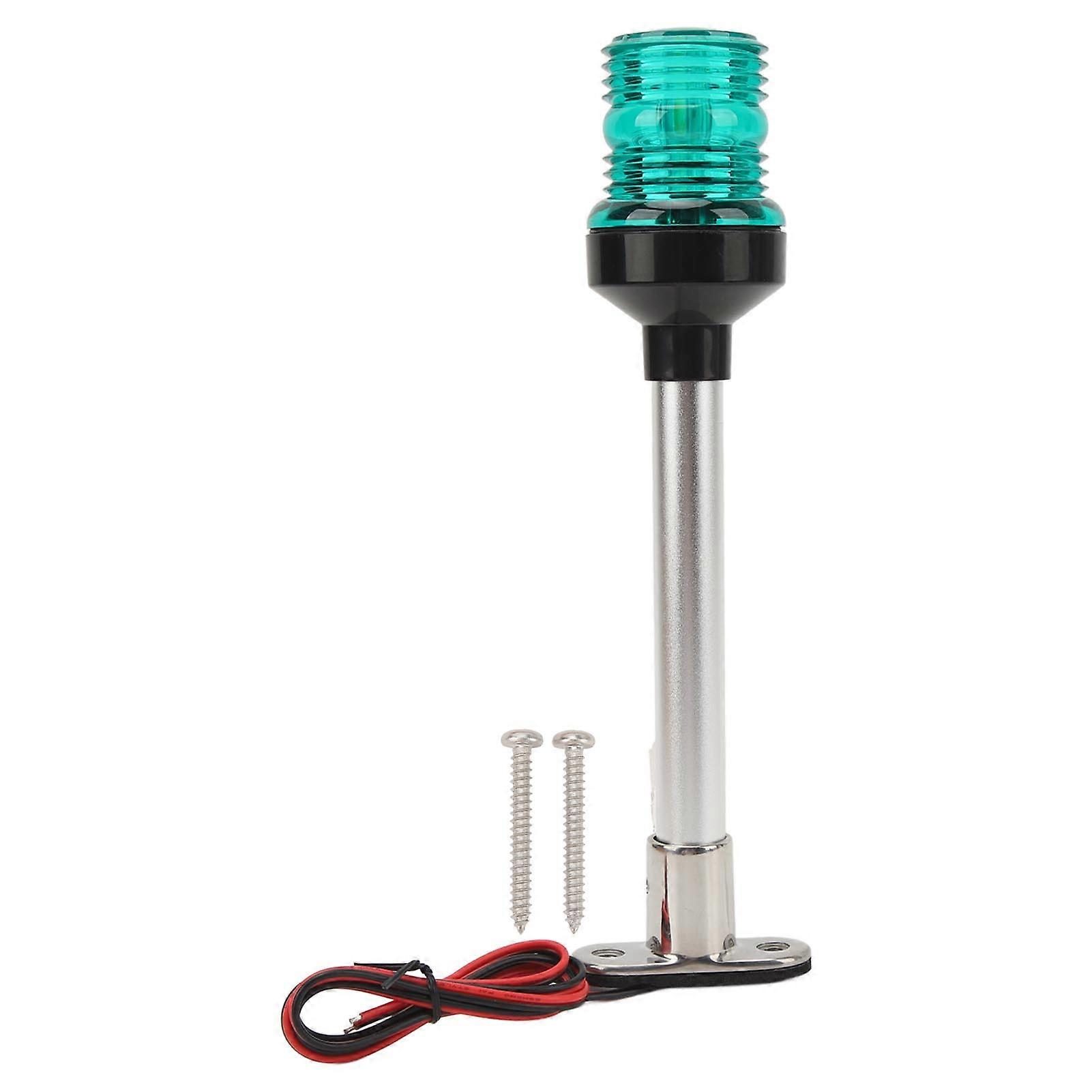 10in סירה שטרן אור 360 מעלות הוביל כל תאורה עגולה 316 נירוסטה בסיס עוגן אורות ניווט עבור יאכטה ימית ירוק