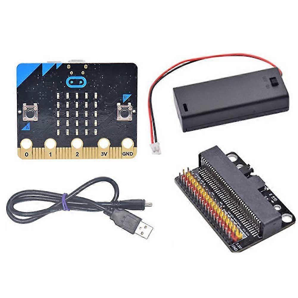For :bit Teen Python Graphical Programming Development Board+battery Box+usb Cable+expanding Board