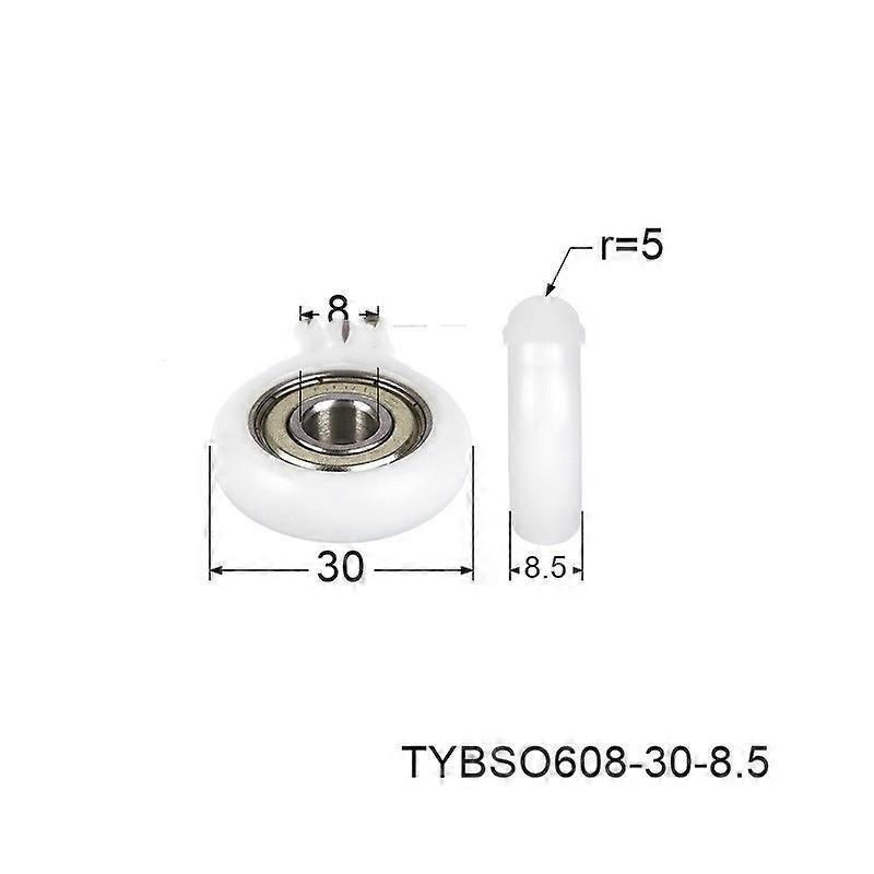 Small pulley door and window roller nylon plastic arc