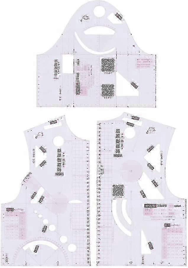 1: 3 مسطرة تصميم القماش ، خياط حرفي مسطرة منحنى فرنسية شفافة - JA