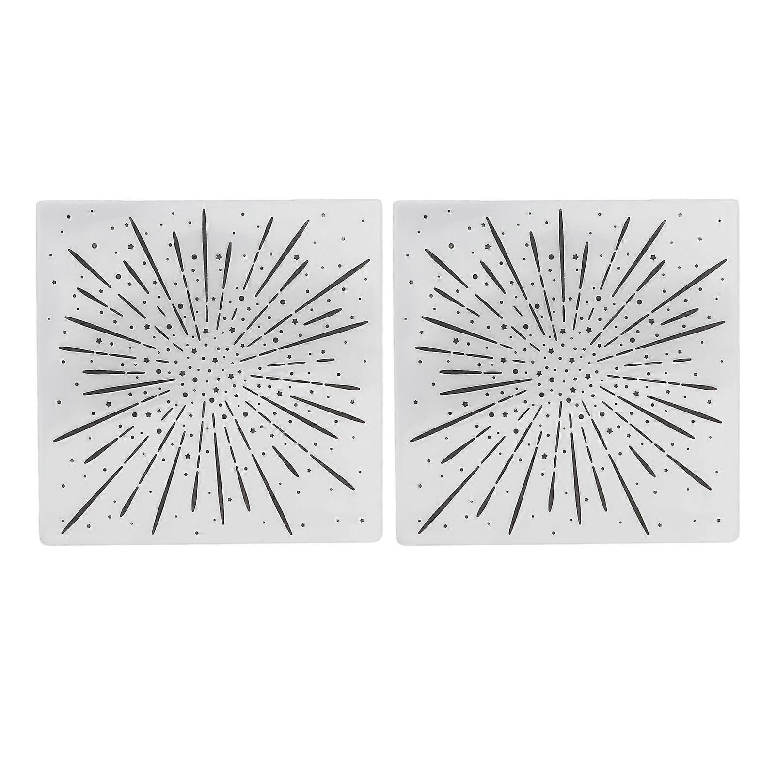 2pcs Embossing Folders Plastic Material Transparent Appearance DIY Making Embossed Template for Card Making