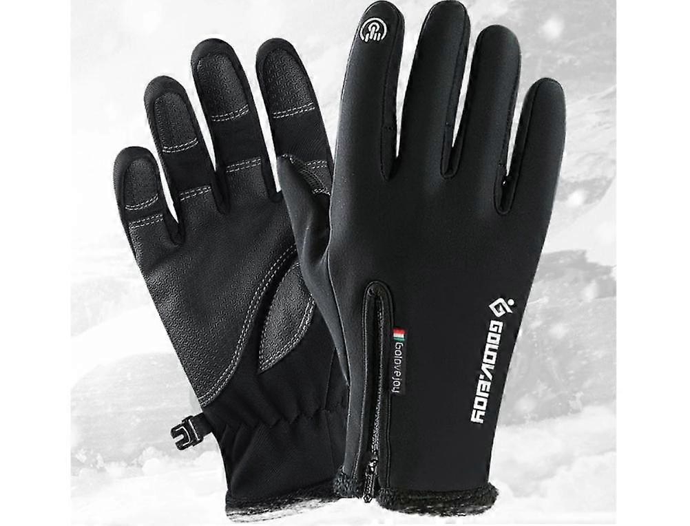 Winter Gloves Touchscreen Gloves Thermal Gloves for Running Hiking - Black Variant Size Value Large