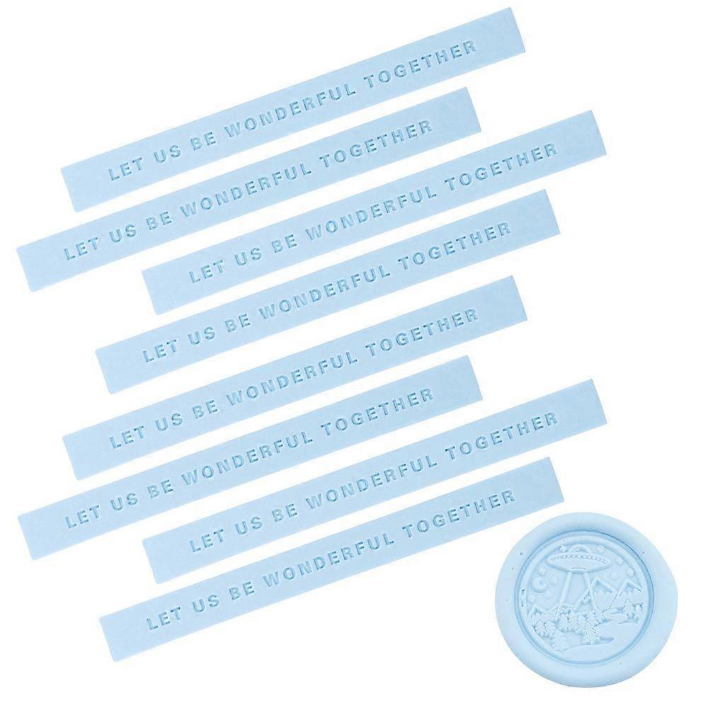 Sealing Wax Sticks without Wicks for Wax Seal Stamp with Word Light Blue 99x10x10mm