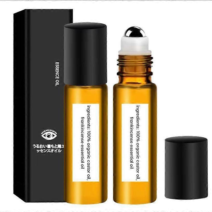 Rollerball Castor Oil and Frankincense, Frankincense Essential Oil, Castor Oil Roller Ball with Frankincense Under Eye, Reduces Fine Lines