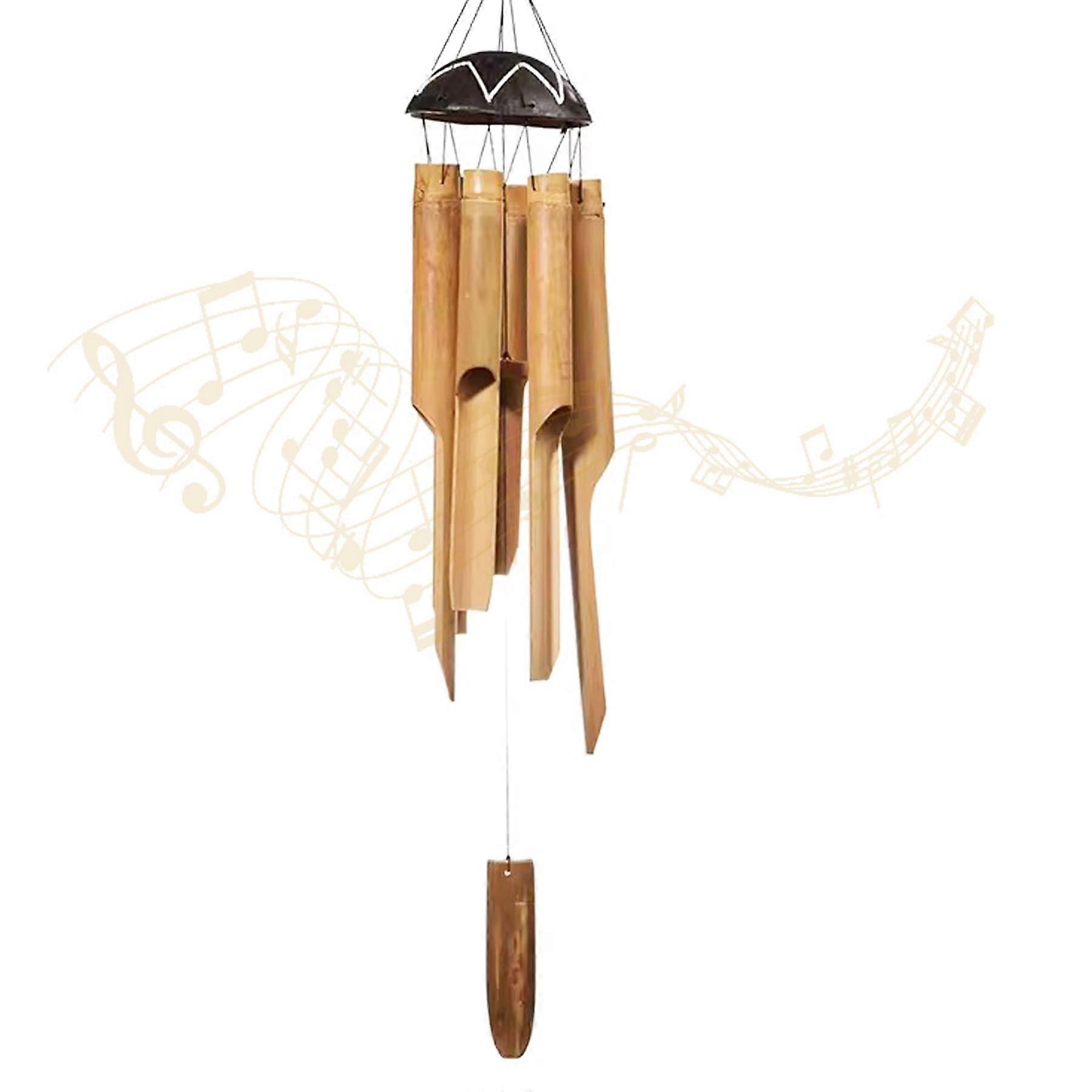 Handmade Bamboo Wind Chimes Large Deep Tune for Patio & Garden 33"
