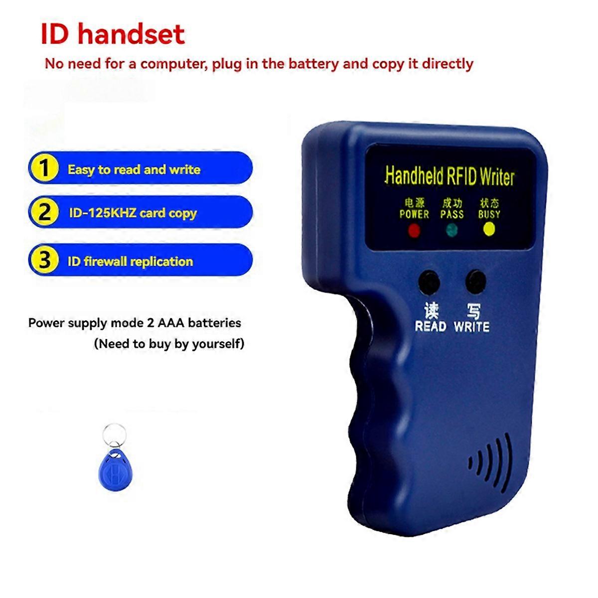 125Khz RFID Card Reader+1 Keyfobs Kit Copier Writer Duplicator Programmer ID Card Copy EM4305 T5577 Each Writable Tags