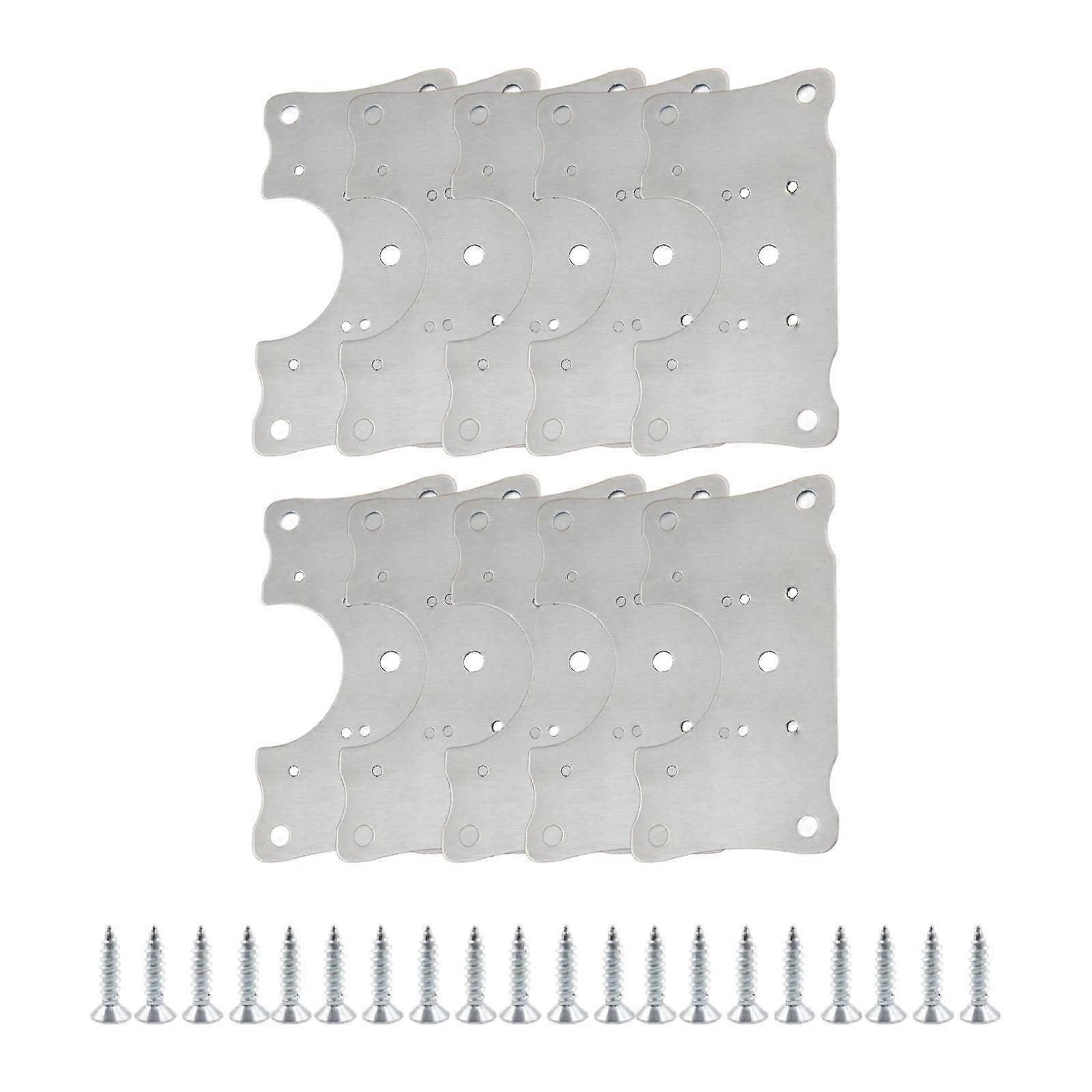 10 Adet Dolap Menteşe Tamir Plakaları Sandalye Dolap Ahşap Masa için Değiştirir