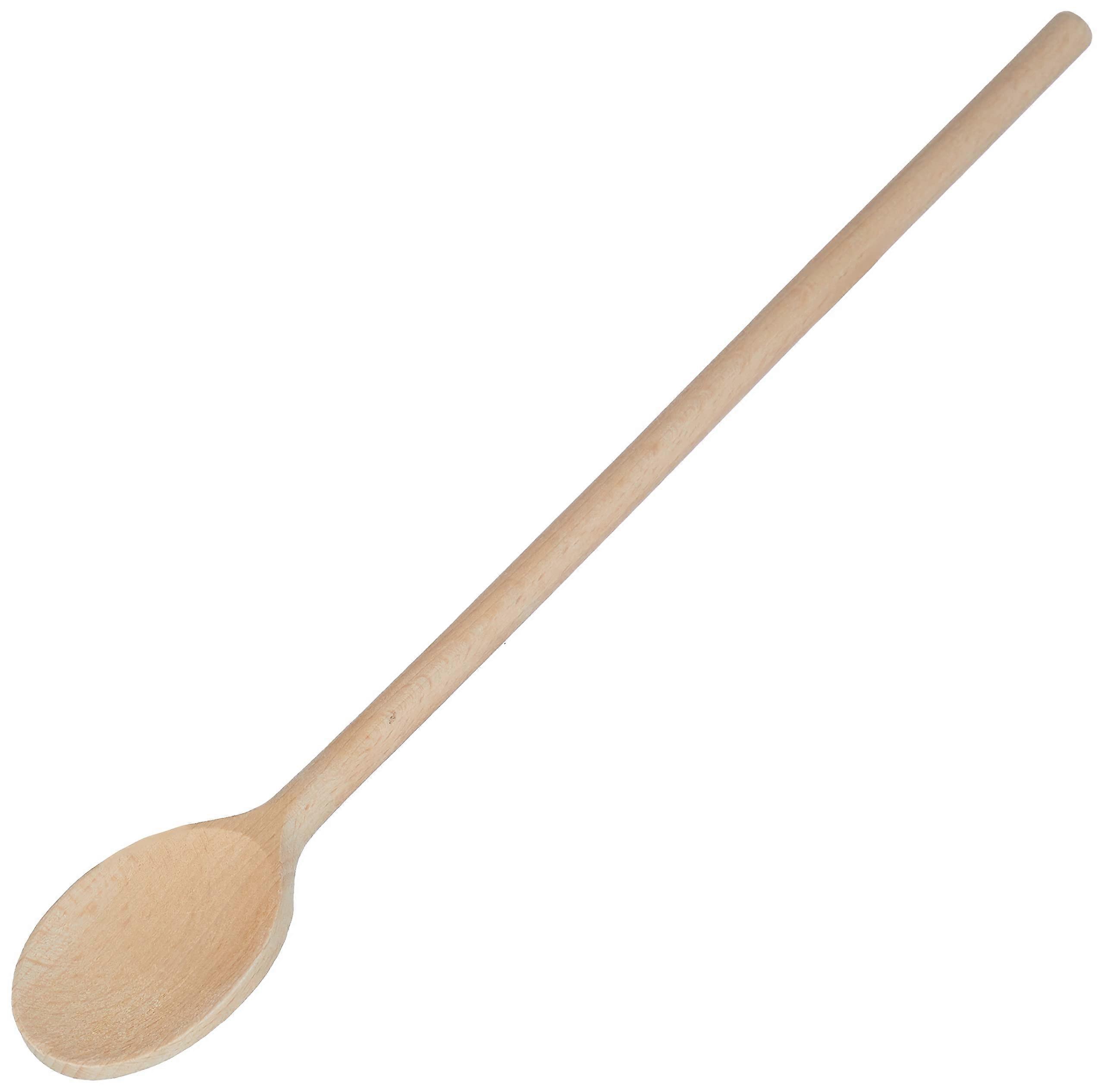 Beige Kitchen Spoon for Cooking and Serving, 35cm Long, 3cm Wide, Durable Plastic Material