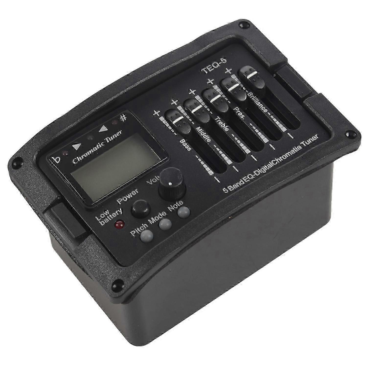 5 Band Akustikgitarre Vorverstärker EQ Equalizer Klassischer Akustikgitarrenverstärker Digital Blend Tuner