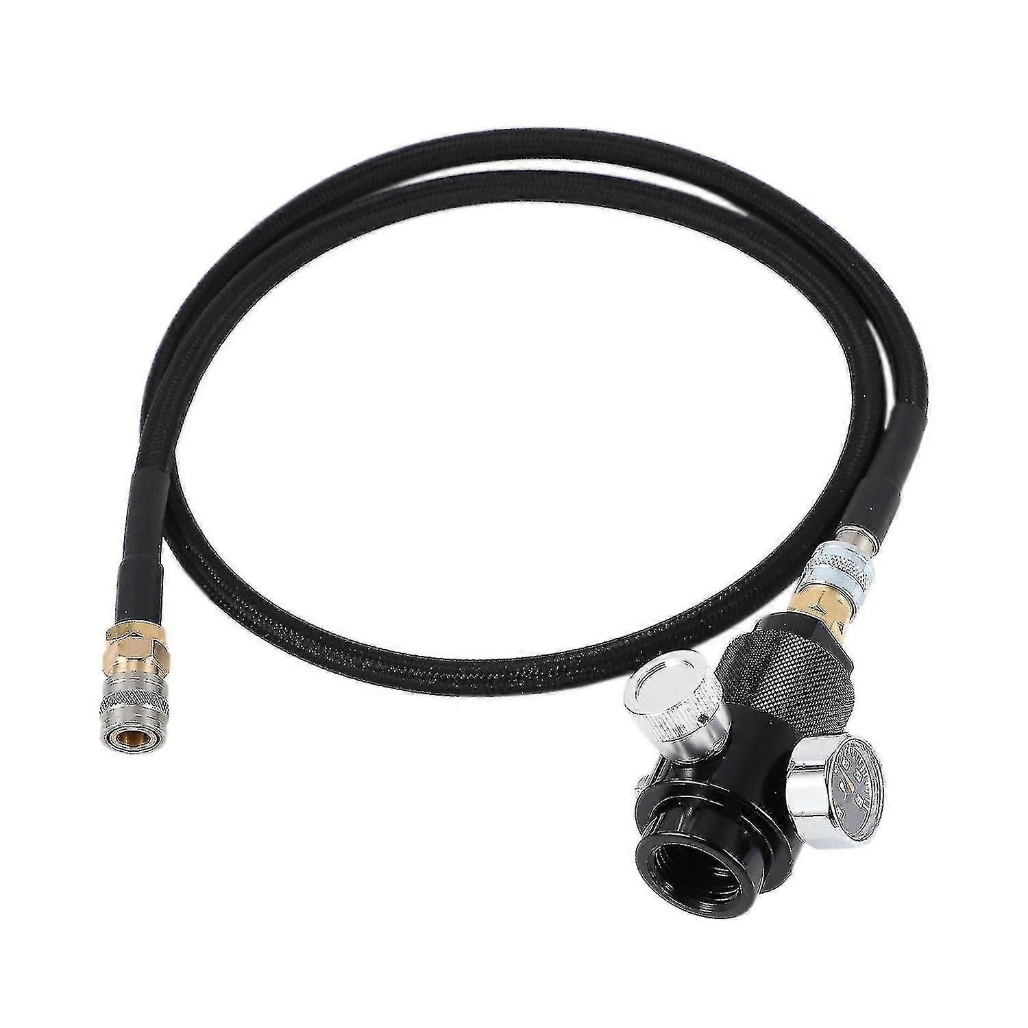 Regulator With 100cm Slp Flex Remote Hose Line 0-200 Psi To Hpa Co2 Tank Cylinder