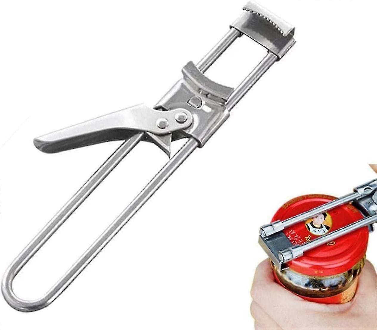 Adjustable Jar & Bottle Opener, Adjustable Multifunctional Stainless Steel Can Opener