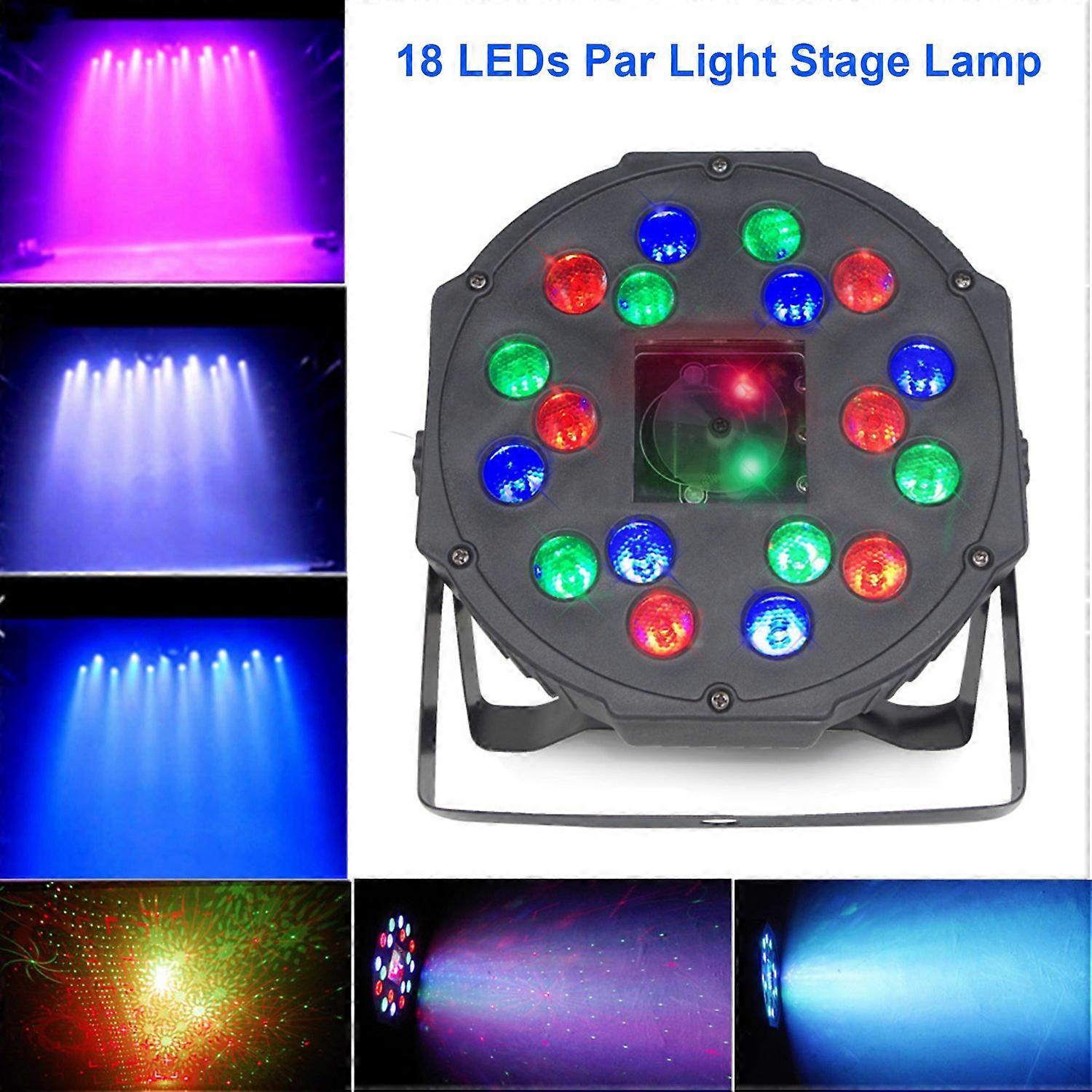 18 LEDs Par Light Stage Lamp Lighting Supported DMX512/ Sound Activated/ Master-slave/ Strobe Mode f