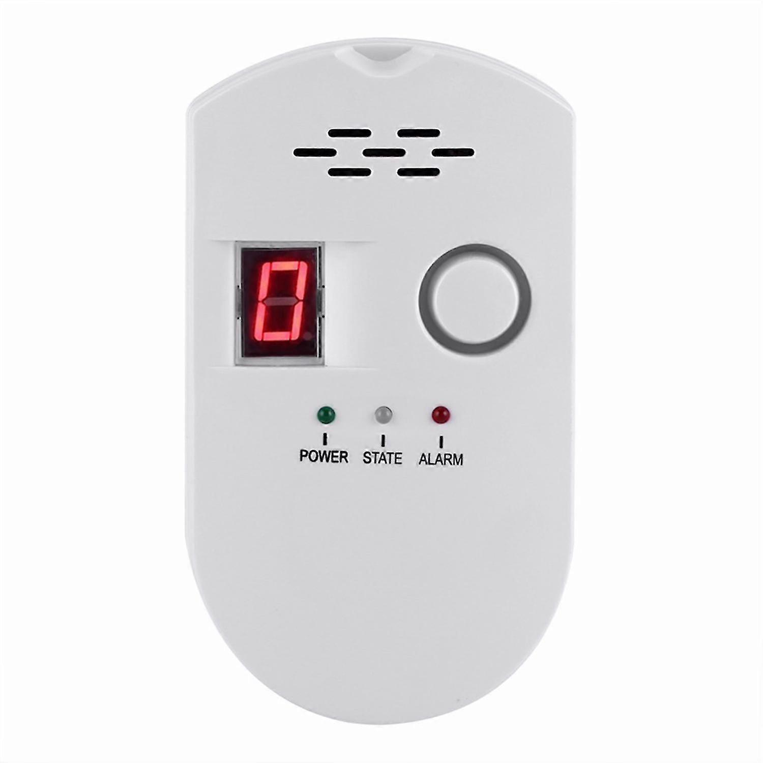 BRJ-502D Plug-in Digital Natural Gas Detector High Sensitive Home Gas Alarm Combustible Gas Leak Mon