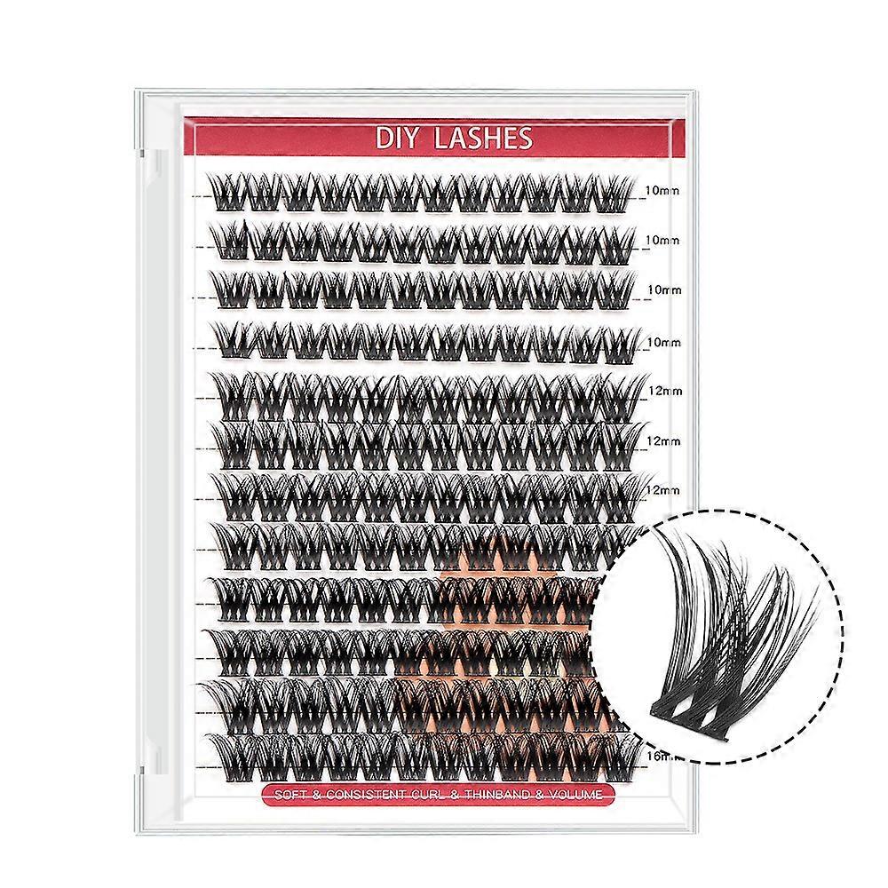10D/80D European and American Segmented False Eyelashes -  Voluminous and Natural Hot-Melt Single-Cluster Lashes