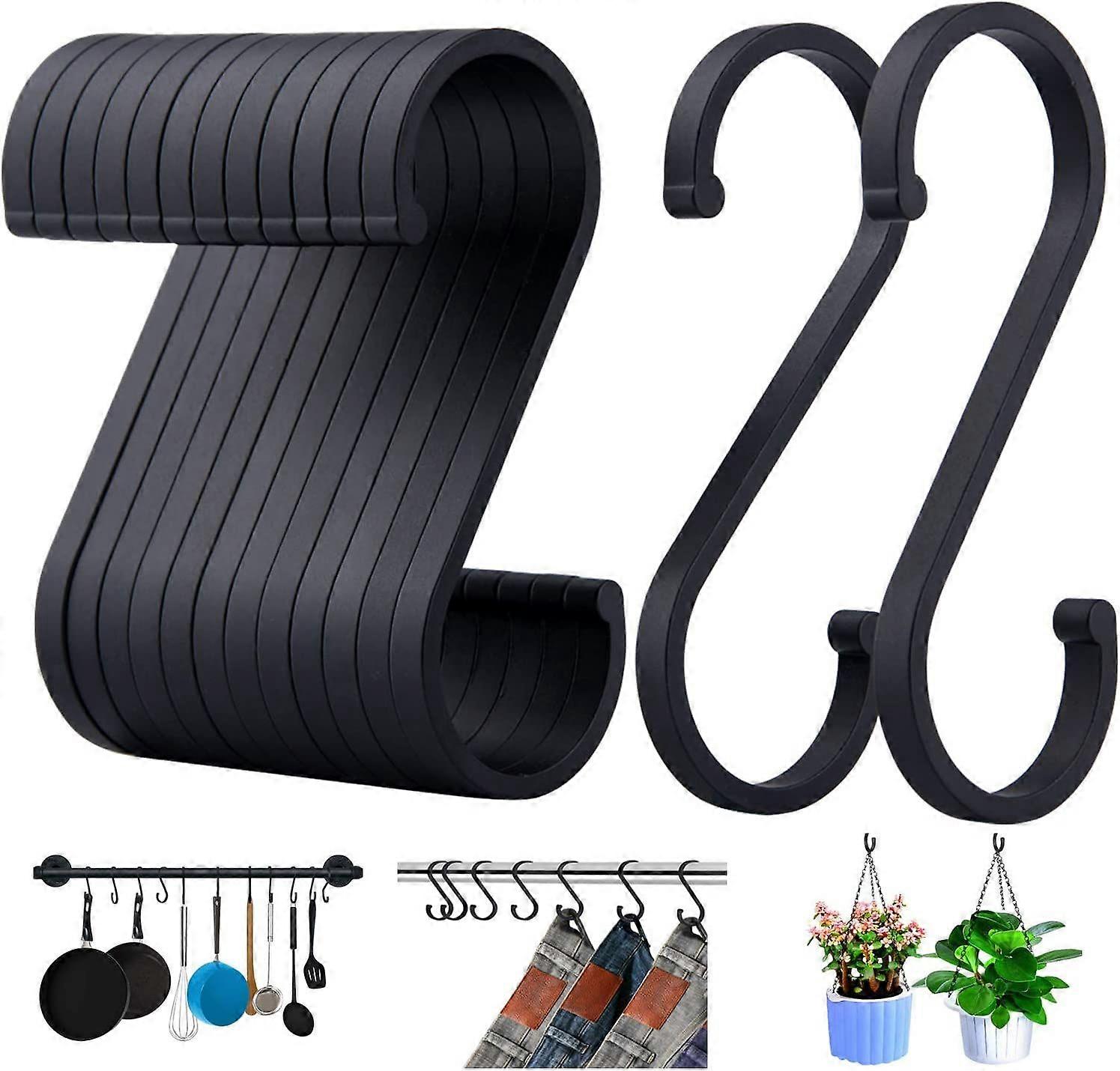 12 Pack Matte Aluminum S Hooks for Hanging Pots fast