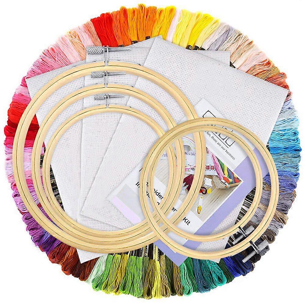 Hand Embroidery Kit with 100 Colors Threads fast