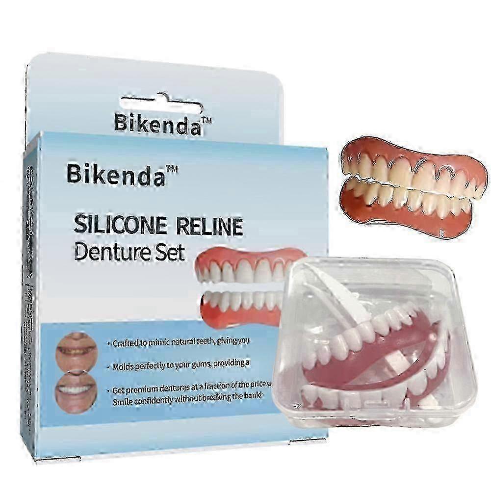 Bikenda Silicone Reline Denture Set, Advanced Denture Reliner Kit, Instant Comfort Fit For Upper And Lower Dentures