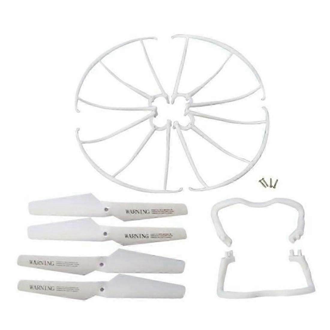 Landing Skid+Blade Propeller+Propeller Protectors Spare Set For X5 X5C X5C1 Colour:WhiteNEW