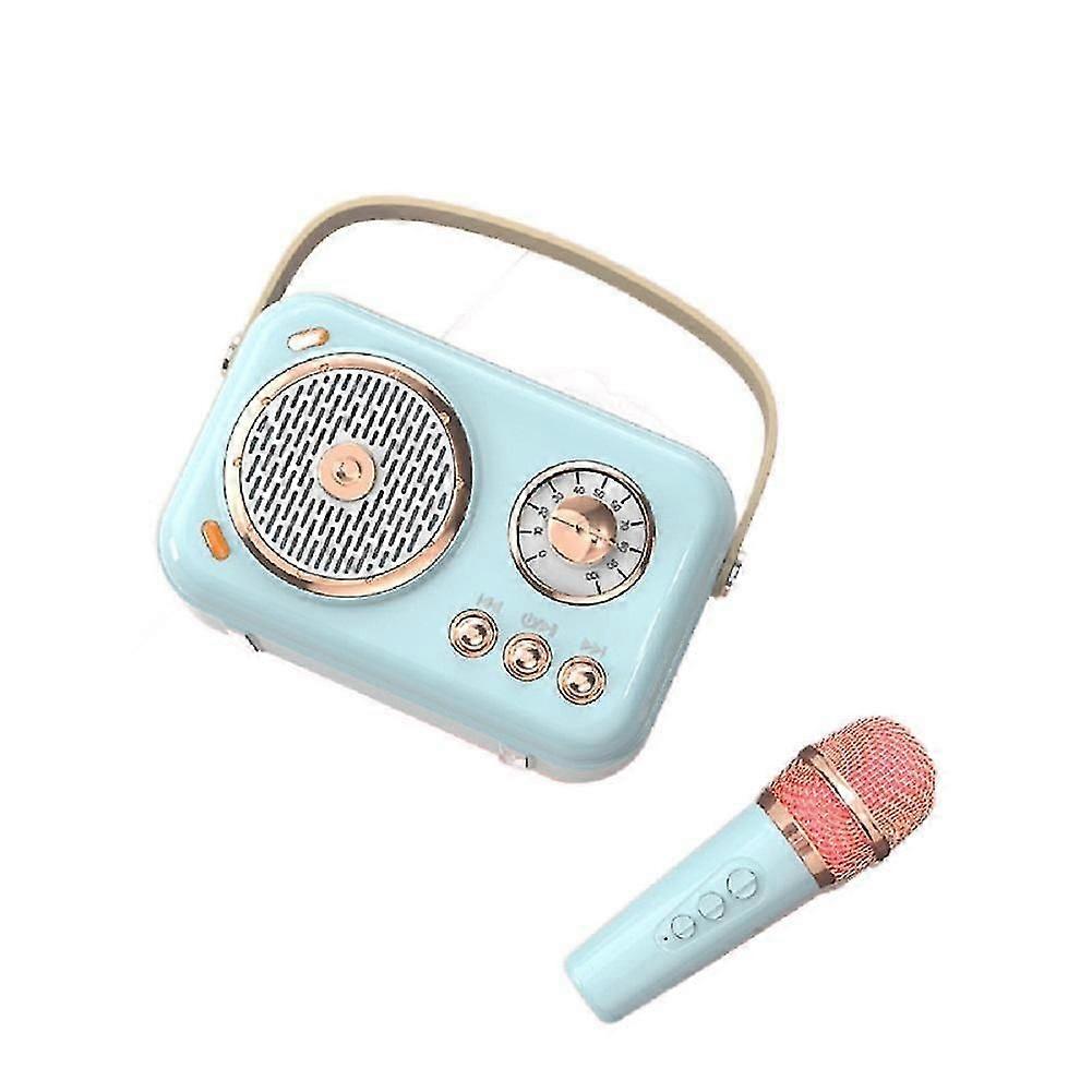 Portable wireless bluetooth speaker small family ktv set audio integrated microphone KTV live
