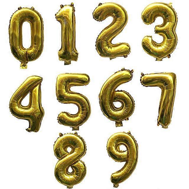 Palloncini in lamina grandi con numeri in oro e argento, palloncini ad aria per feste di compleanno e matrimonio.