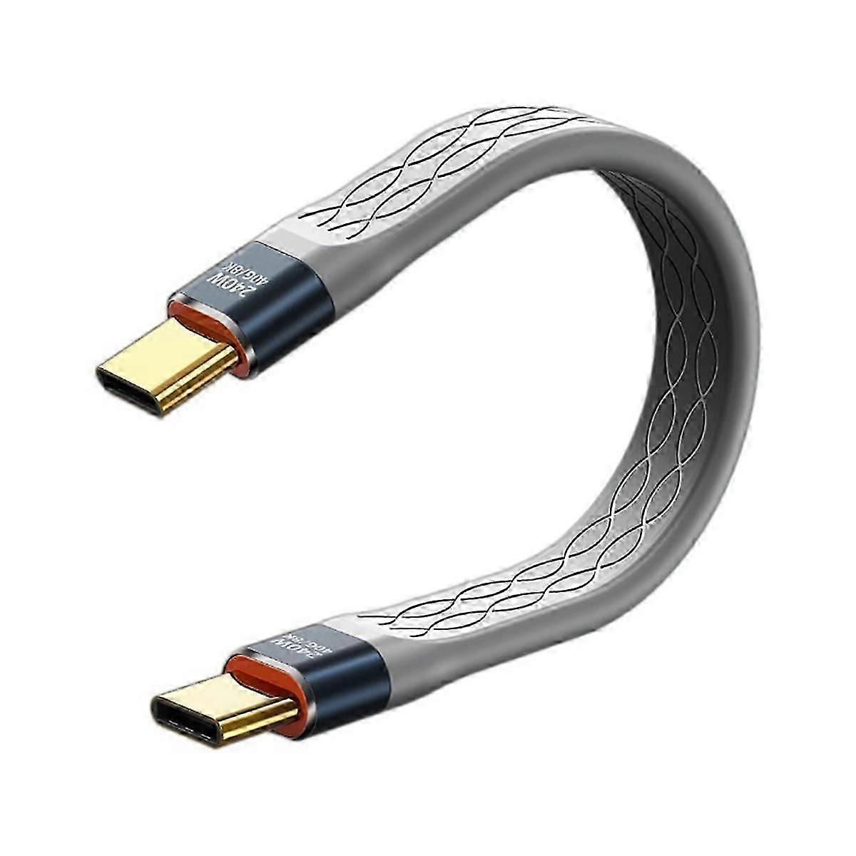 USB4 Data Cable 40Gbps USB C to Type C Short Cable PD 240W 8K 60Hz for 3/4 15 Pro Max SSD Power Ban js