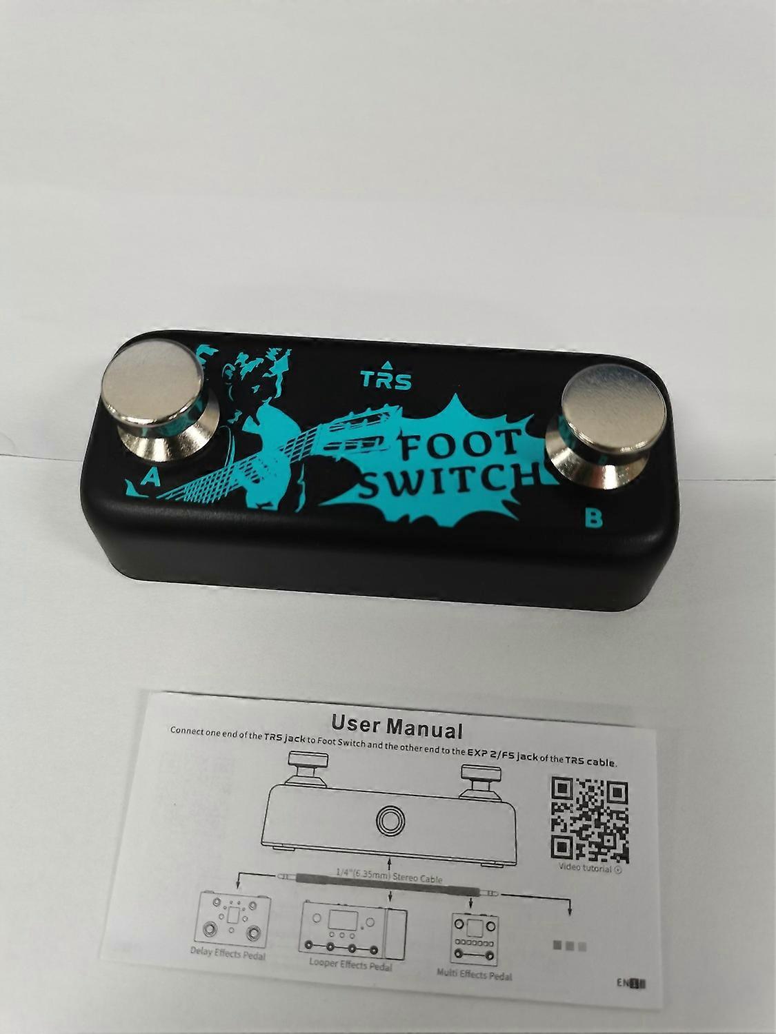 Dual Footswitch Pedal Effect Controller Pedal A B Channel Footswitch 6.35mm Stereo Input Plug and Pl
