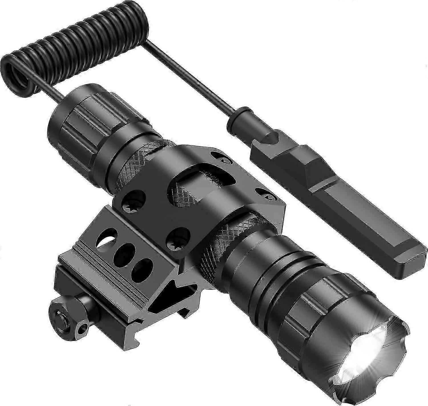 Tactical Flashlight 1200 Lumens LED Light for Outdoor Hunting Shooting with Remote Switch