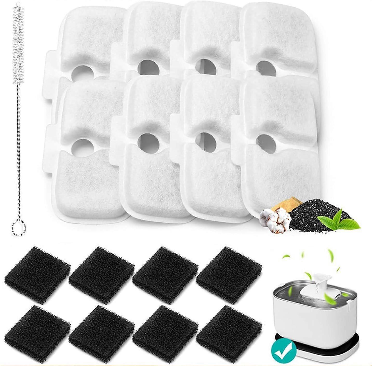 ドックストリーム Cat ウォーター ファウンテン PLWF005/PLWF115/PLWF105 用 8 パック Cat ウォーター ファウンテン交換用フィルター、トリプル フィルトレーション システム交換用フィルター、 C