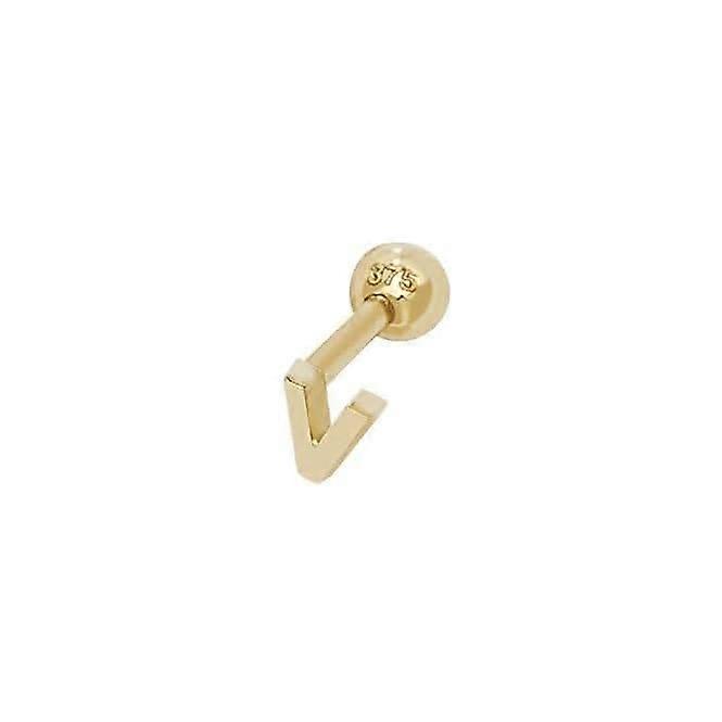 9ct Yellow Gold Initial Cartilage 6mm Post Stud ES940/V