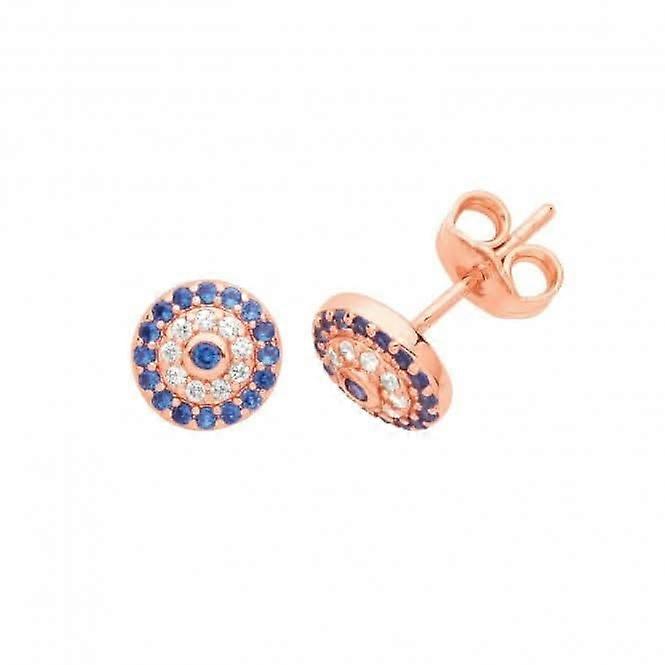 Acotis Silver Stud Earrings Rose Gold Plated G51236R