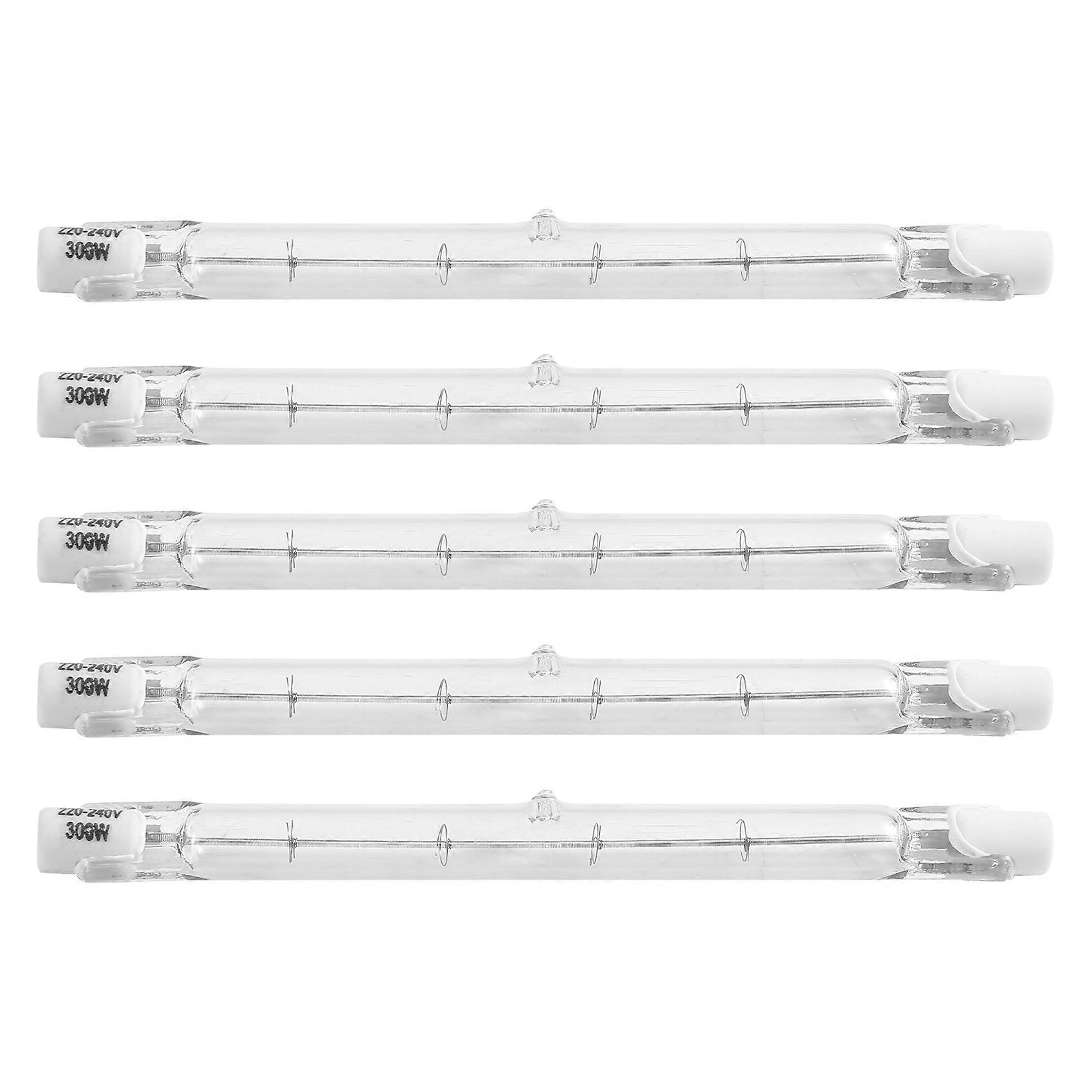 5 Pack R7S 118mm 300W 230V,R7S Halogen Linear Light Bulb, Dimmable Halogen Lamp for Construction Wor