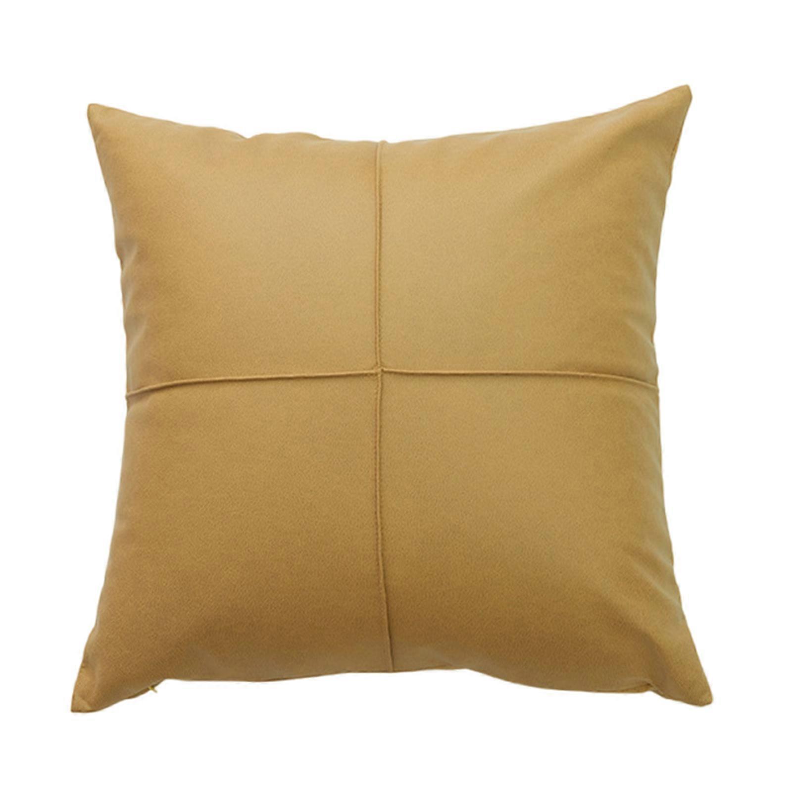 Striped Cushion Cover 45x45cm Modern Throw Pillowcase with Color Technical Cloth for Home or Office Use Yellow
